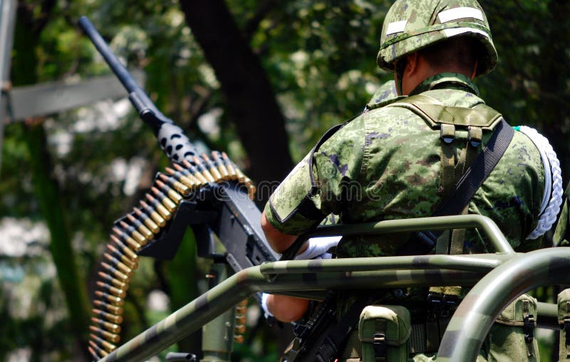 Meksykański militay w paradzie zdjęcia stock Meksykański militay w paradzie zdjęcia stock