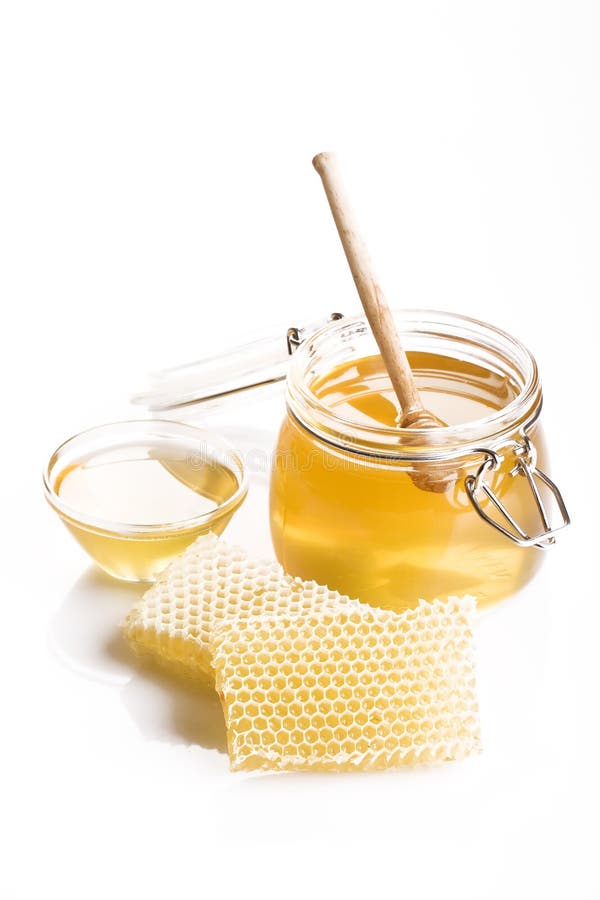 Fresh honey isolated on white background. Fresh honey isolated on white background