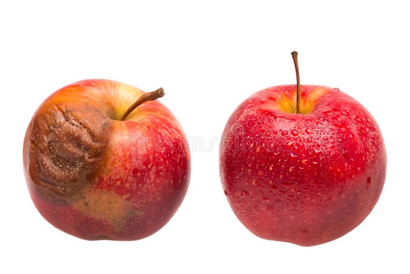 Mela rossa Dozy come confronto alla mela rossa fresca
