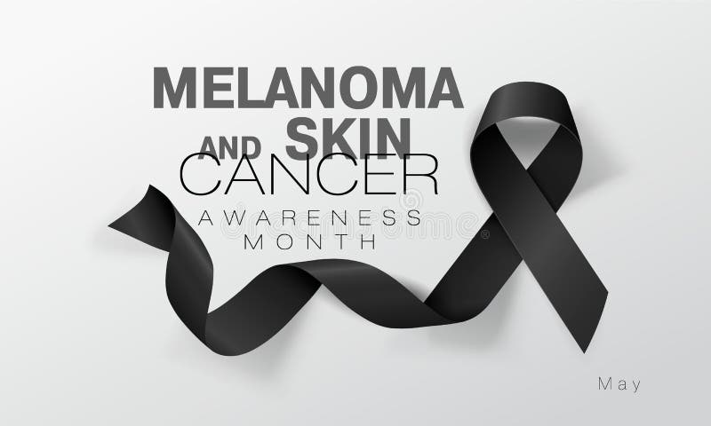 Melanoma And Skin Cancer Awareness Calligraphy Poster Design Realistic