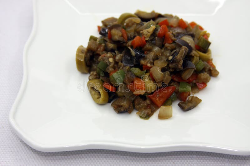 Melanzana con peperone dolce immagine stock Melanzana con peperone dolce immagine stock