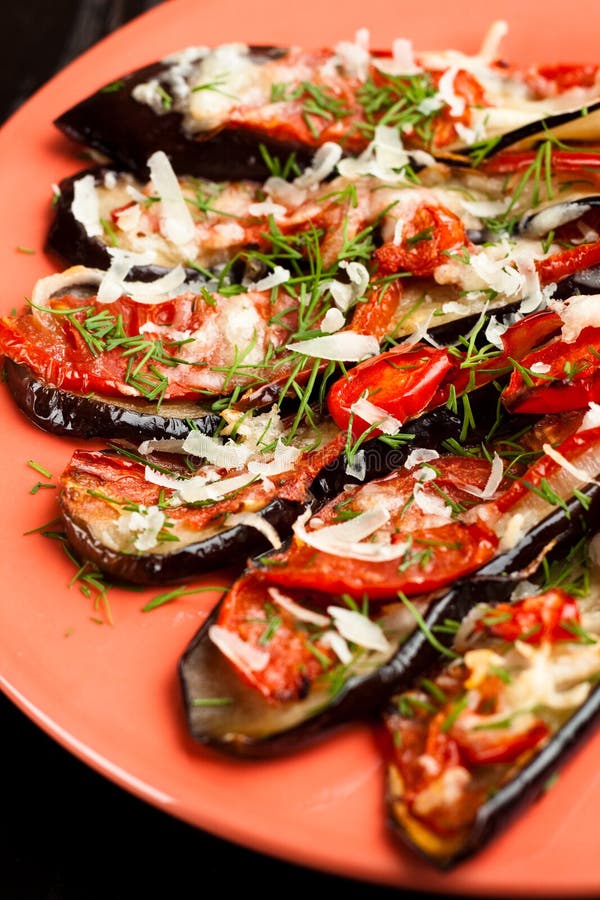 Melanzane al forno fotografia stock