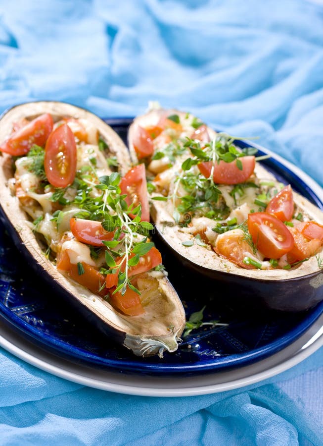 Melanzane al forno fotografia stock