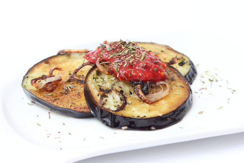 Melanzane fritte immagine stock. Immagine di melanzane ...