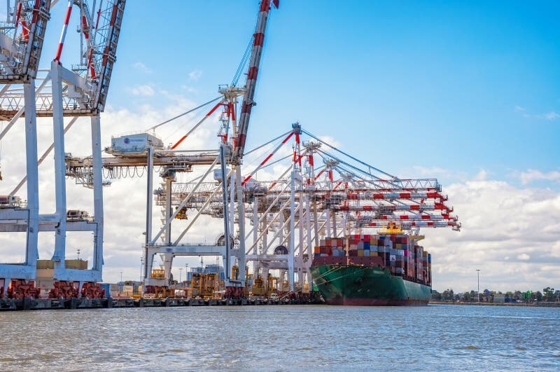 Melbourne, Australia Port of Melbourne Docks Stock Image Image of