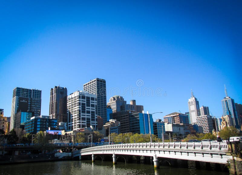 Melbourne, the capital city of the state of Victoria, with Yarra River in view