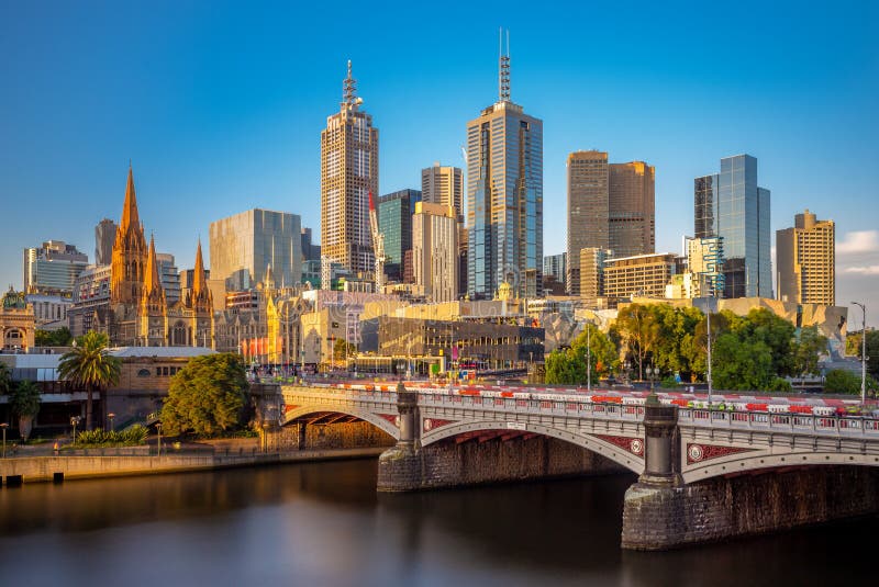 Melbourne City Business District CBD, Australia Stock Image Image of