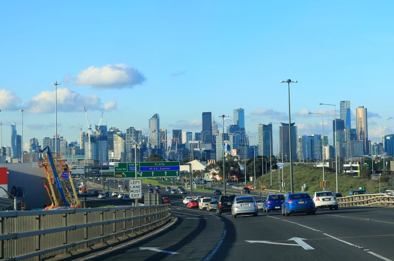 Traffic jam Melbourne editorial photo. Image of modern 34411116