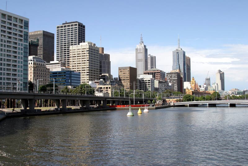 Melbourne Downtown, Australia, Stock Image Image of yarra, modern