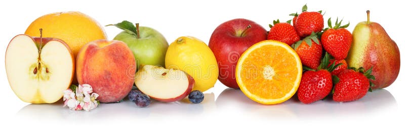 Mele di raccolta di frutta mele di arancia fresche isolate in bianco di fila fotografia stock
