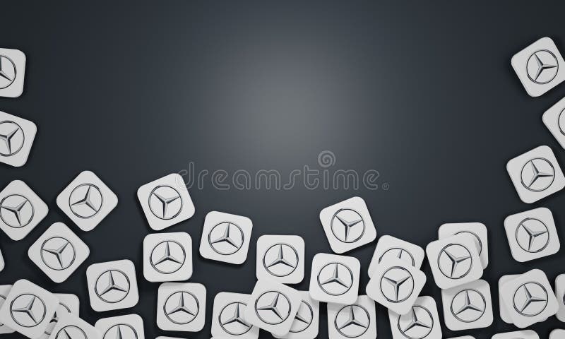 Mercedes logo editorial photo. Illustration of stuttgart - 204759356