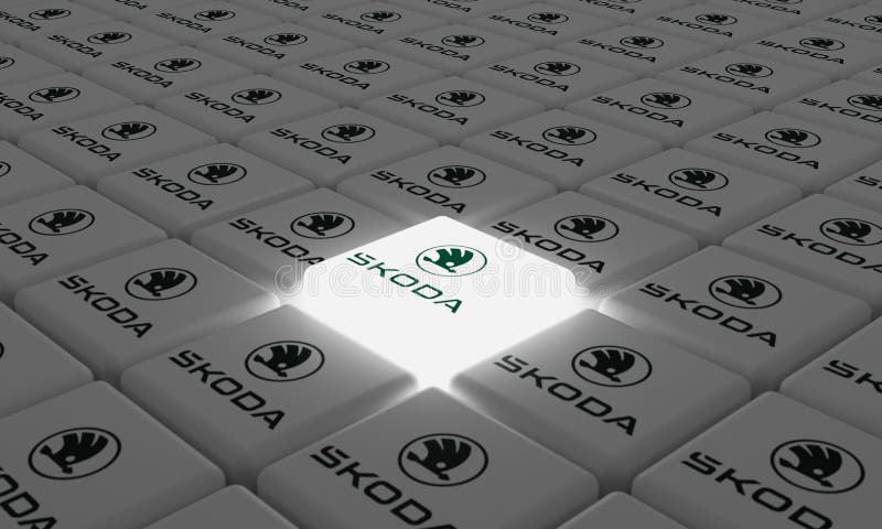 SKODA Logo Editorial Illustrative on White Background Editorial Stock Image  - Illustration of button, company: 210443584