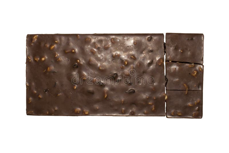 Melkchocola met noten en rozijnen royalty-vrije stock fotografie