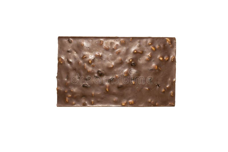Melkchocola met noten en rozijnen stock foto's