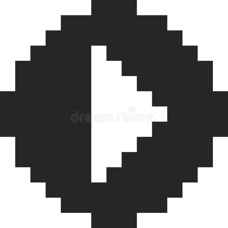 Mellanvolymsnivån representeras av en högtalarikon med pixelfärg och vita och mörkgrå delar som bildar en enkel geometrisk form på royaltyfri illustrationer