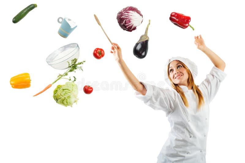 Melodie beim Kochen stockbilder Melodie beim Kochen stockbilder