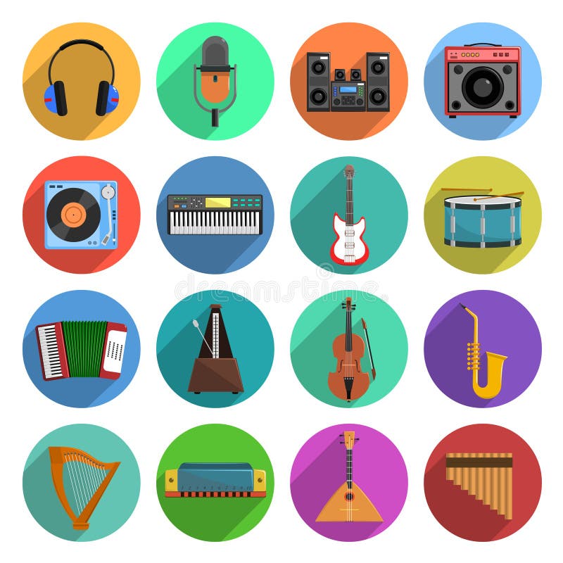 Melody And Music Icons Set illustration de vecteur Melody And Music Icons Set illustration de vecteur