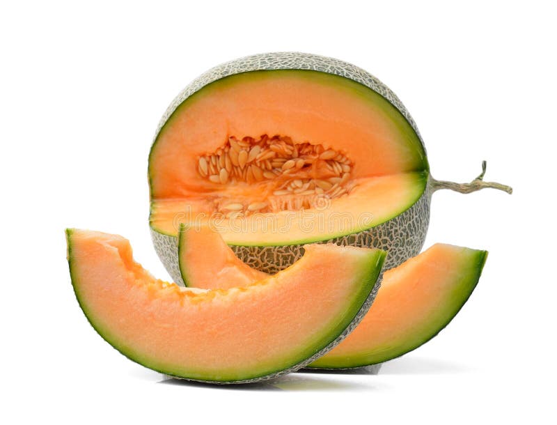 Cantaloupe stock photo. Image of orange, melon, food, pits 106246