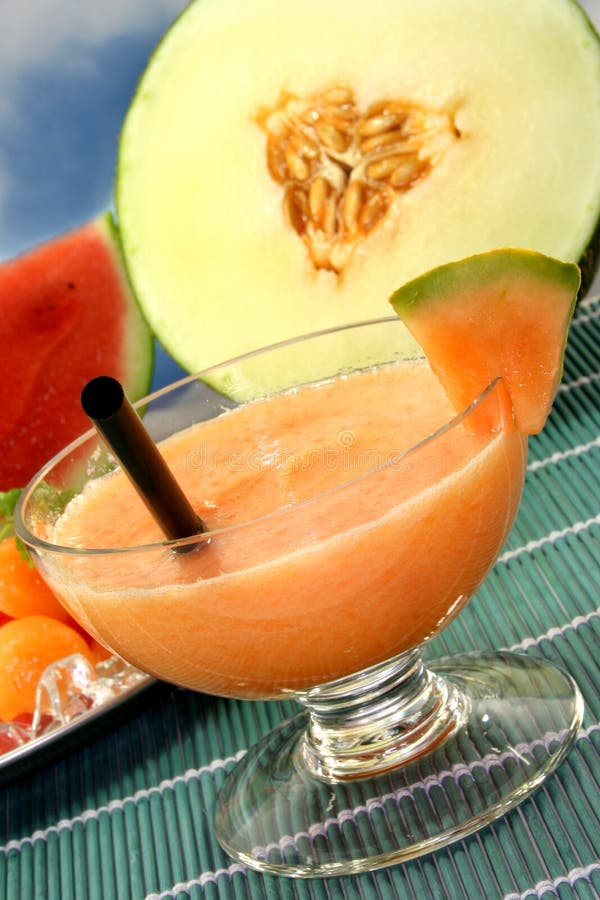 Melon Smoothie stock photo. Image of juice, exotic, glasses 15209280