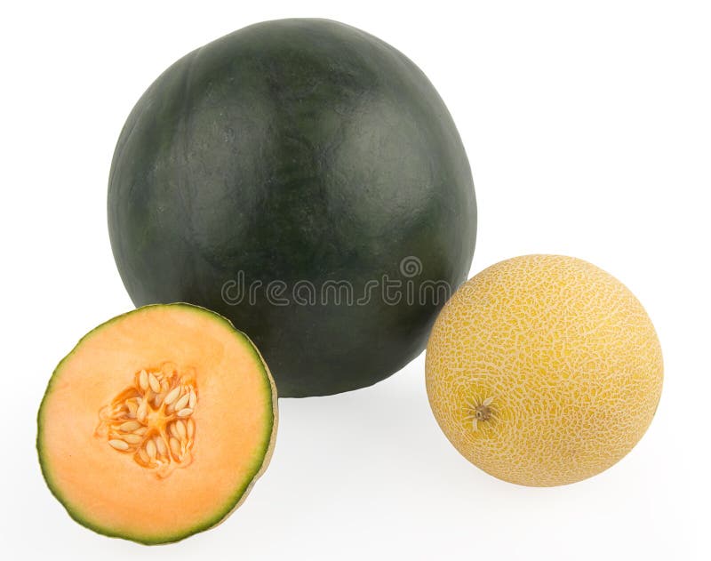 Melon and watermelon stock image. Image of vitamin, slice 15016131