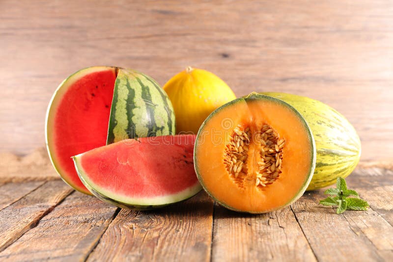Melon and watermelon stock image. Image of assortment 186733351
