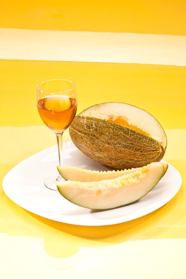 Melon and wine stock image. Image of delicious, wine 11591007