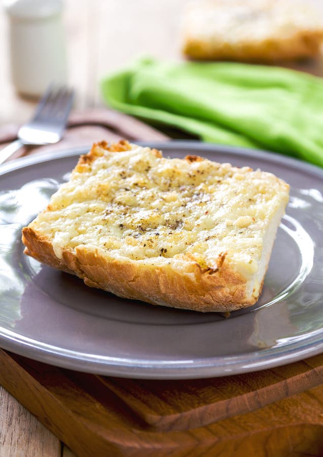 Melted Cheddar and Parmesan on Baguette Stock Photo Image of baguette