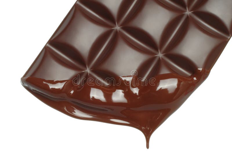 Melting chocolate bar stock image. Image of yummy, dessert - 12535737