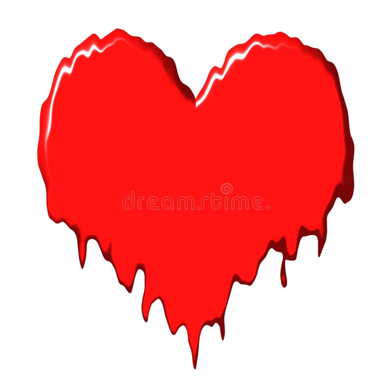 Melting Heart Lined stock vector. Illustration of line 276147720