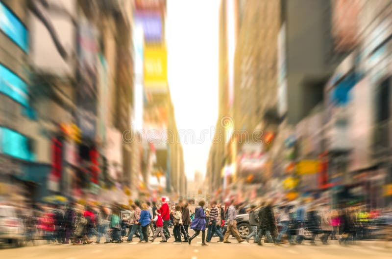 Melting pot people walking in Manhattan - New York City royalty free stock photo Melting pot people walking in Manhattan - New York City royalty free stock photo