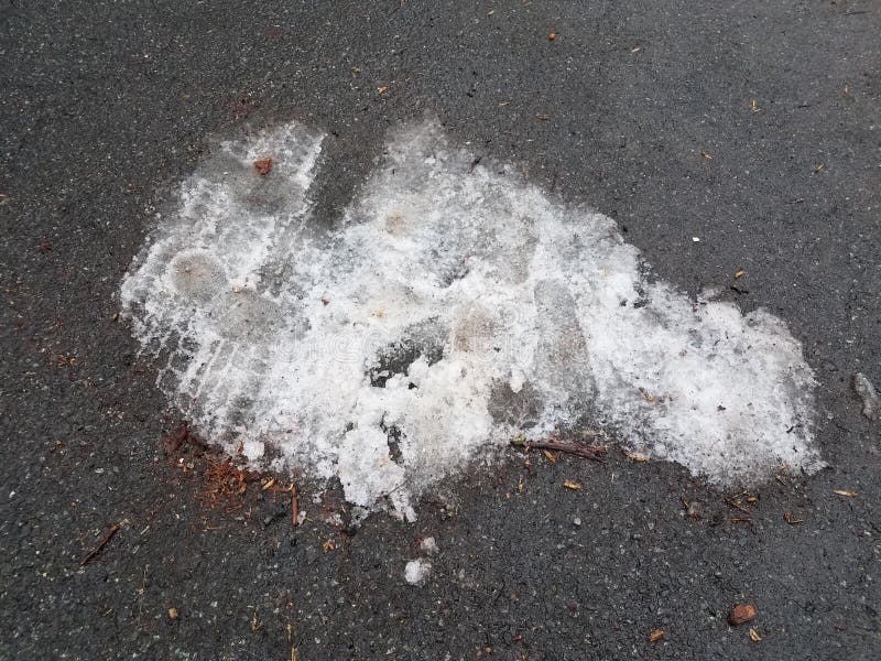 Melting Snow or Slush on Pavement or Road Stock Image - Image of snow ...