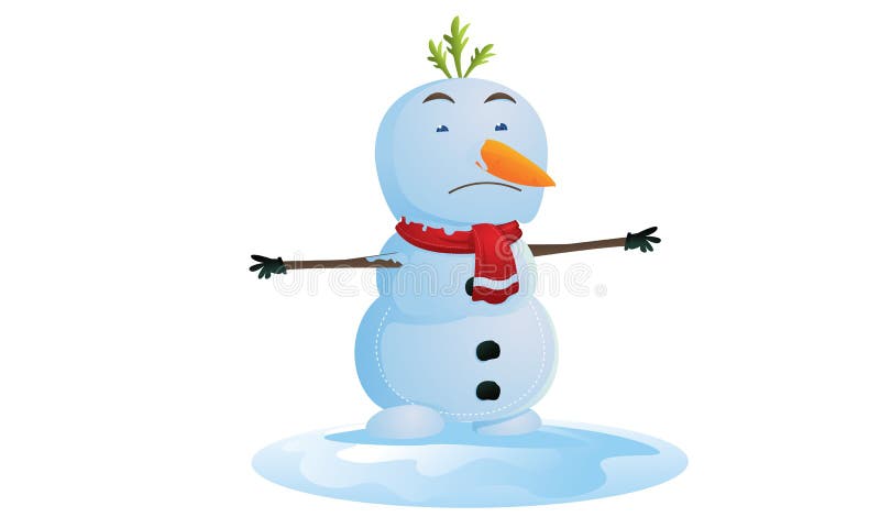 Melting Snowman stock vector. Illustration of fantasy - 47381929