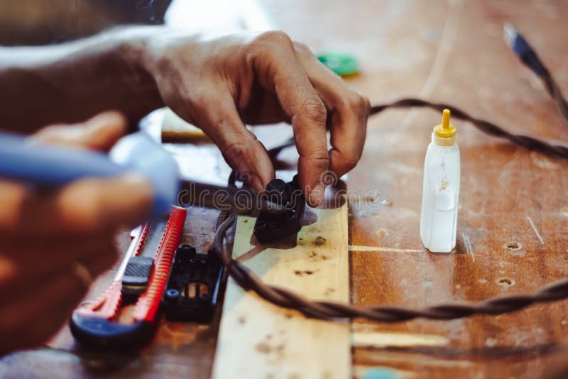 Soldering iron and wire stock photo. Image of hardware 104614068
