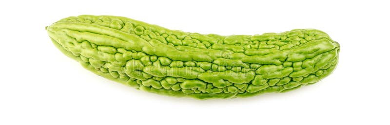 Melão amargo verde isolado fotografia de stock royalty free