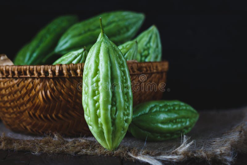 Melões Amargos Verdes fotos de stock