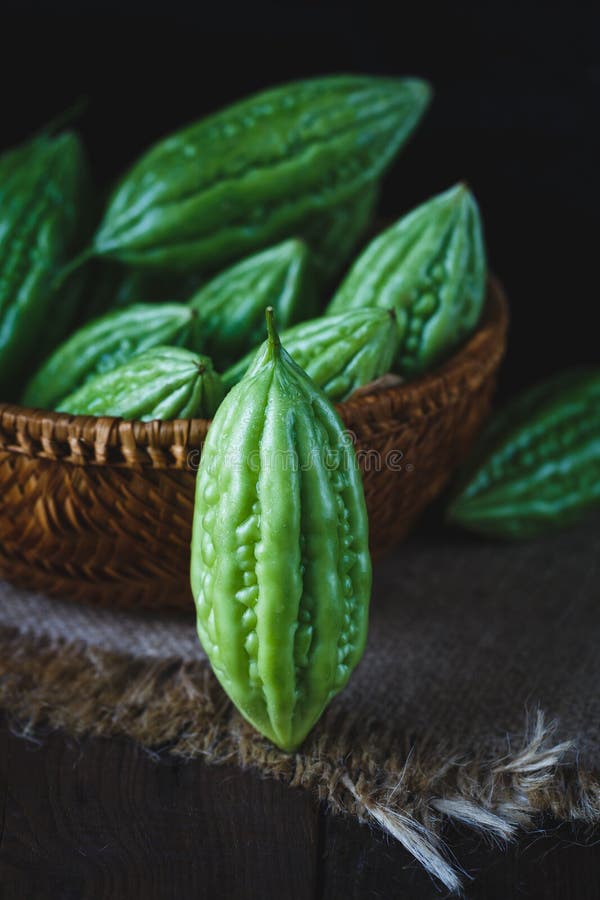 Melões Amargos Verdes fotos de stock