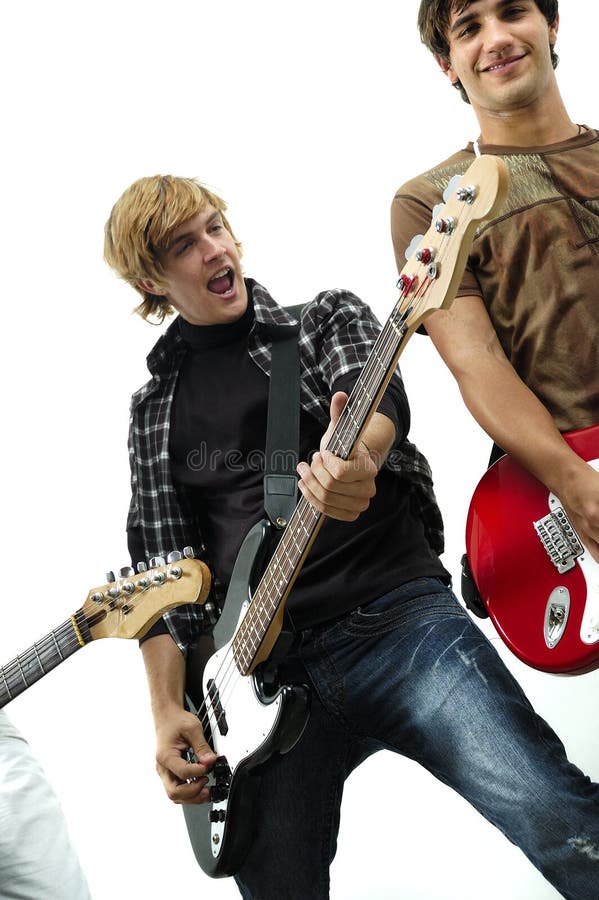 Member of a Band with Bass Guitar Stock Photo Image of electric