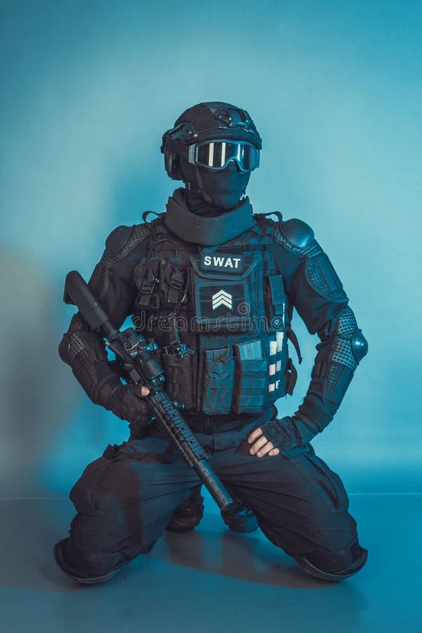 Member of the SWAT team stock image. Image of member - 94199343