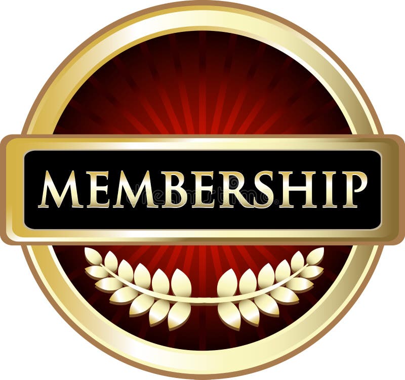 Membership Red Label Emblem Icon Stock Vector - Illustration of members