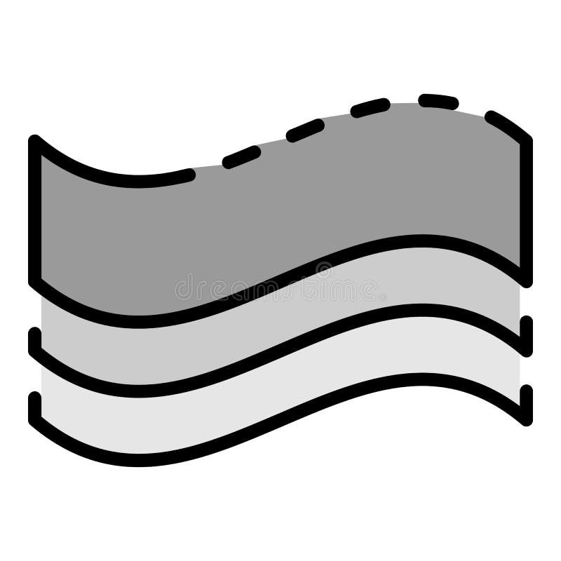 Membran der E-Zigarette-Icon-Farbumrandung vektor abbildung