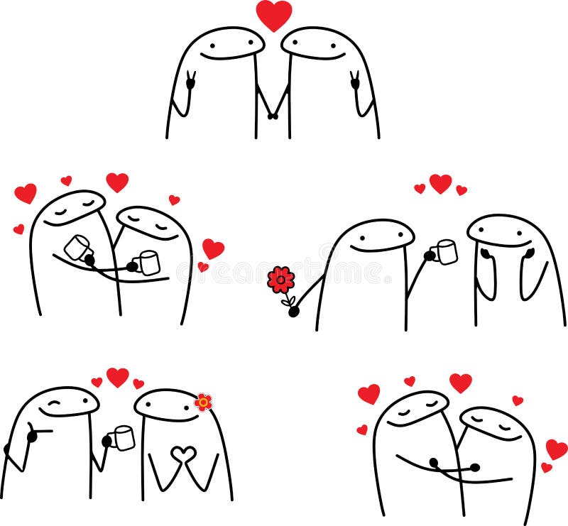 Flork in love meme pack, bundle | Art Board Print