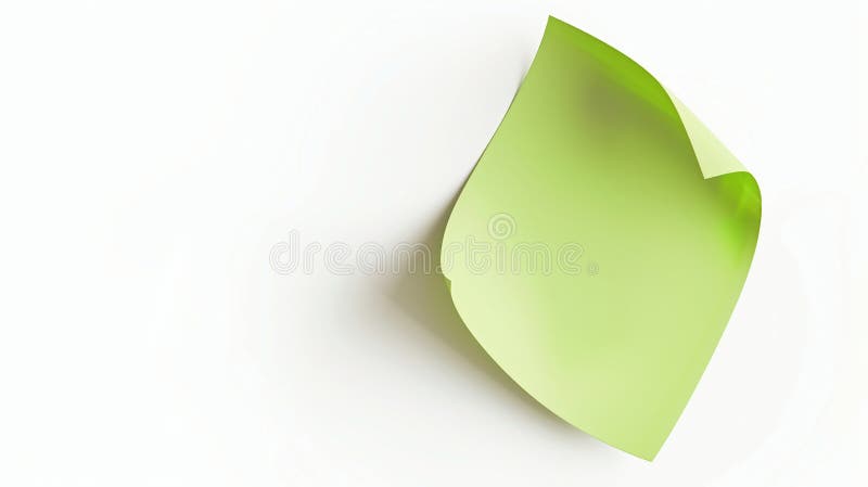 Memo green stick on white background stock image