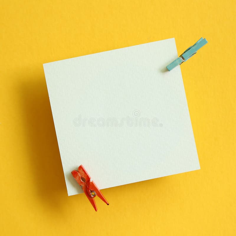 Memo Pad on Yellow Background Stock Photo Image of notice, note 93382860