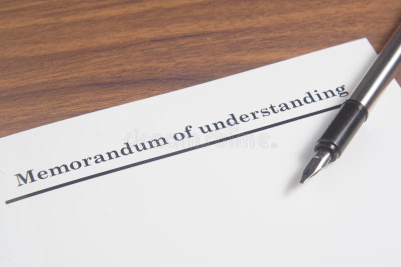 Memorandum Van Overeenstemmingbrief Stock Foto  Image of mededeling