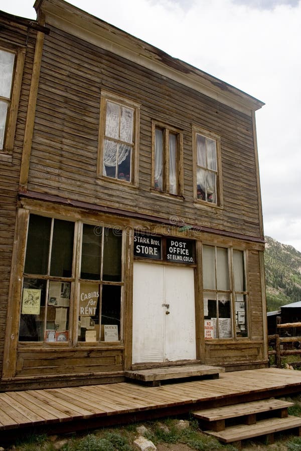 An old store/post office, now abandoned, stands in St. Elmo, a ghost town in the Colorado Rocky Mountains. St. Elmo is one of Colorado's best-preserved ghost towns. An old store/post office, now abandoned, stands in St. Elmo, a ghost town in the Colorado Rocky Mountains. St. Elmo is one of Colorado's best-preserved ghost towns.