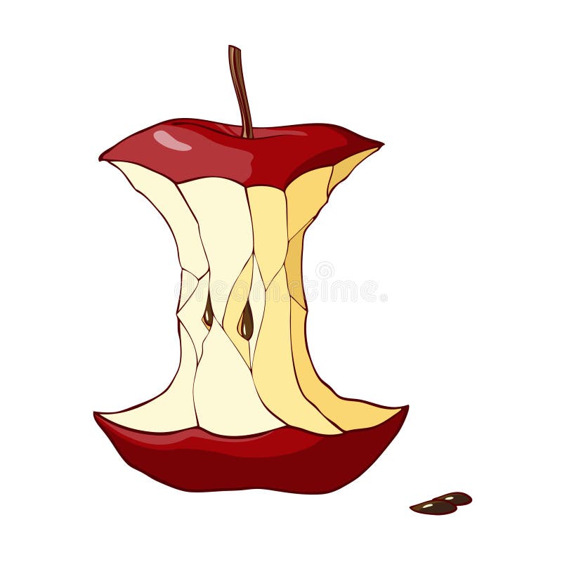 Memoria rossa della mela illustrazione vettoriale Memoria rossa della mela illustrazione vettoriale