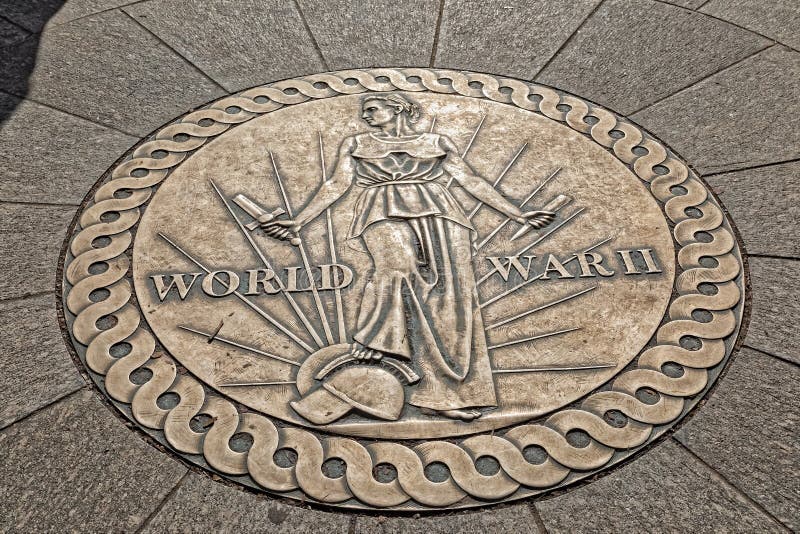 Memorial da segunda guerra mundial do projeto de Victory Medal no Washington DC imagem de stock Memorial da segunda guerra mundial do projeto de Victory Medal no Washington DC imagem de stock