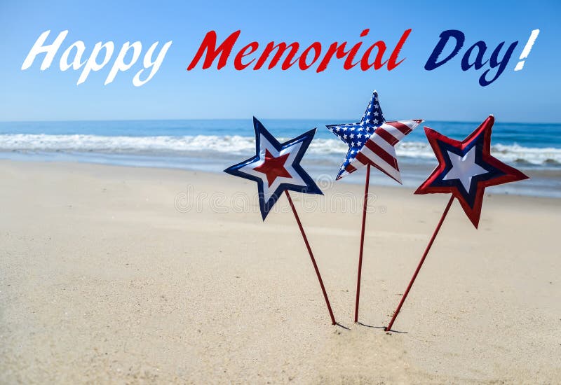 Memorial Day Background On The Beach Stock Photo Image of white