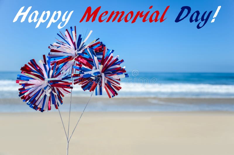 Memorial day background on the beach