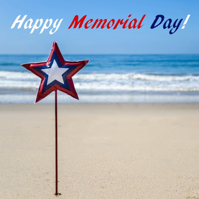 Memorial Day Background on the Beach Stock Image Image of america